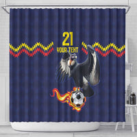 Ecuado Andean Condor Football Custom Shower Curtain Tricolors Motif