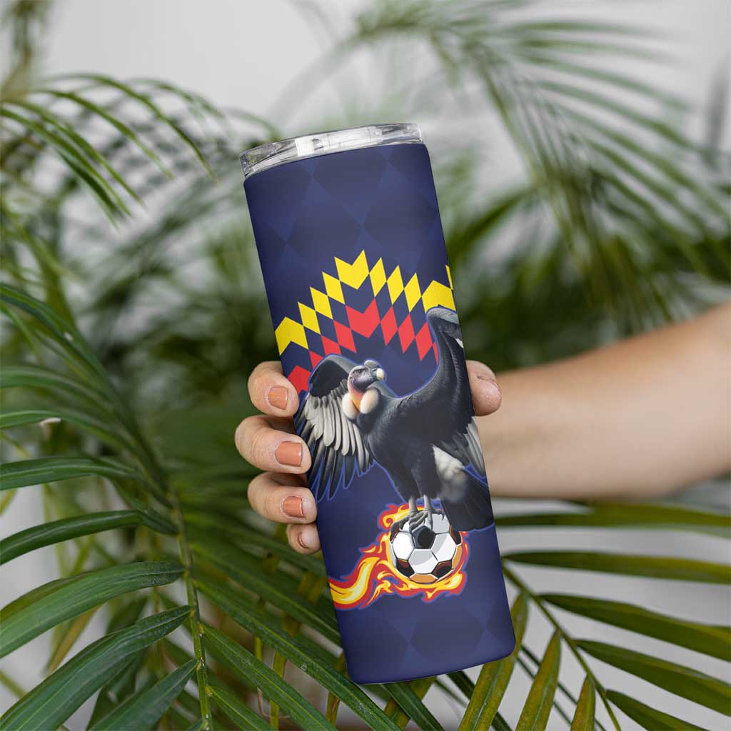 Ecuado Andean Condor Football Custom Skinny Tumbler Tricolors Motif