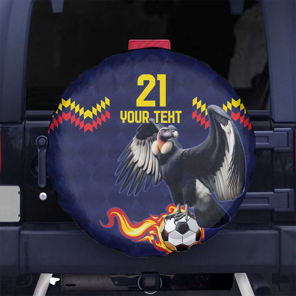 Ecuado Andean Condor Football Custom Spare Tire Cover Tricolors Motif