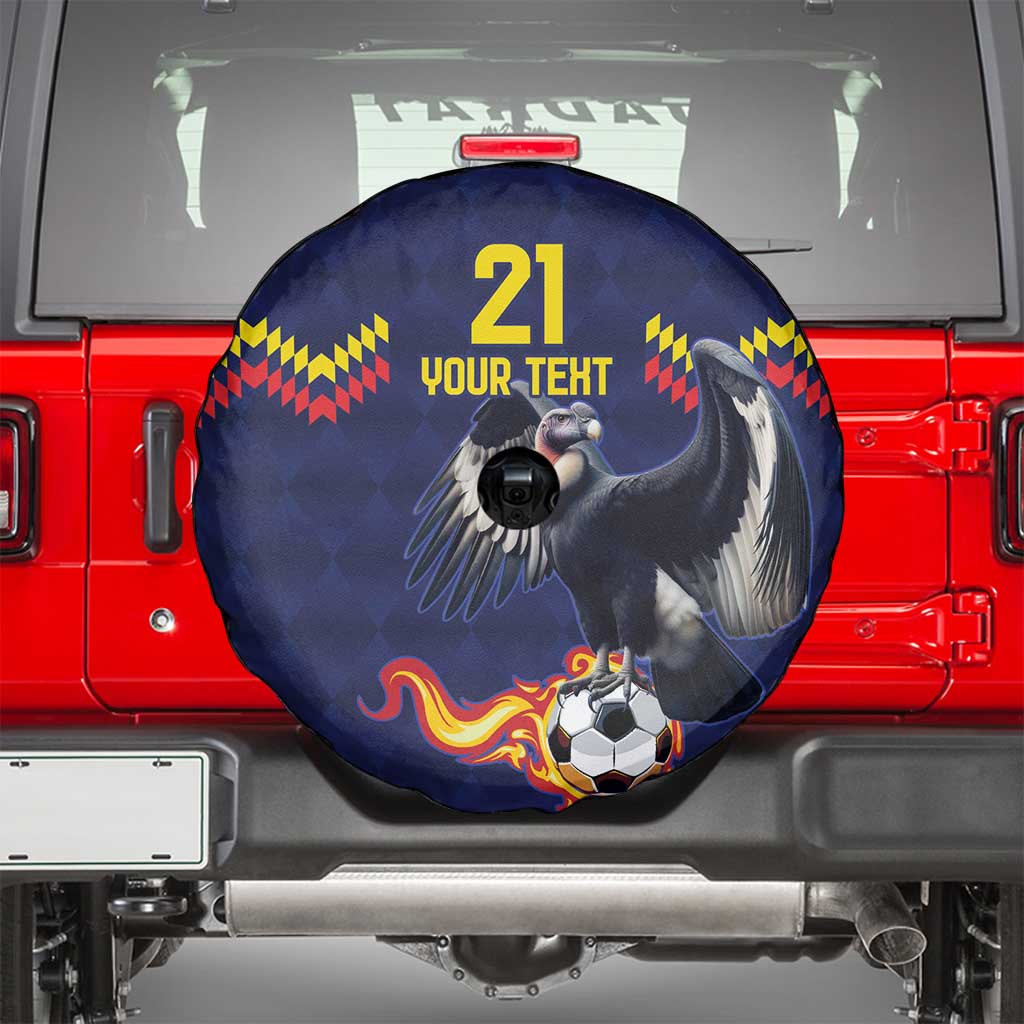 Ecuado Andean Condor Football Custom Spare Tire Cover Tricolors Motif