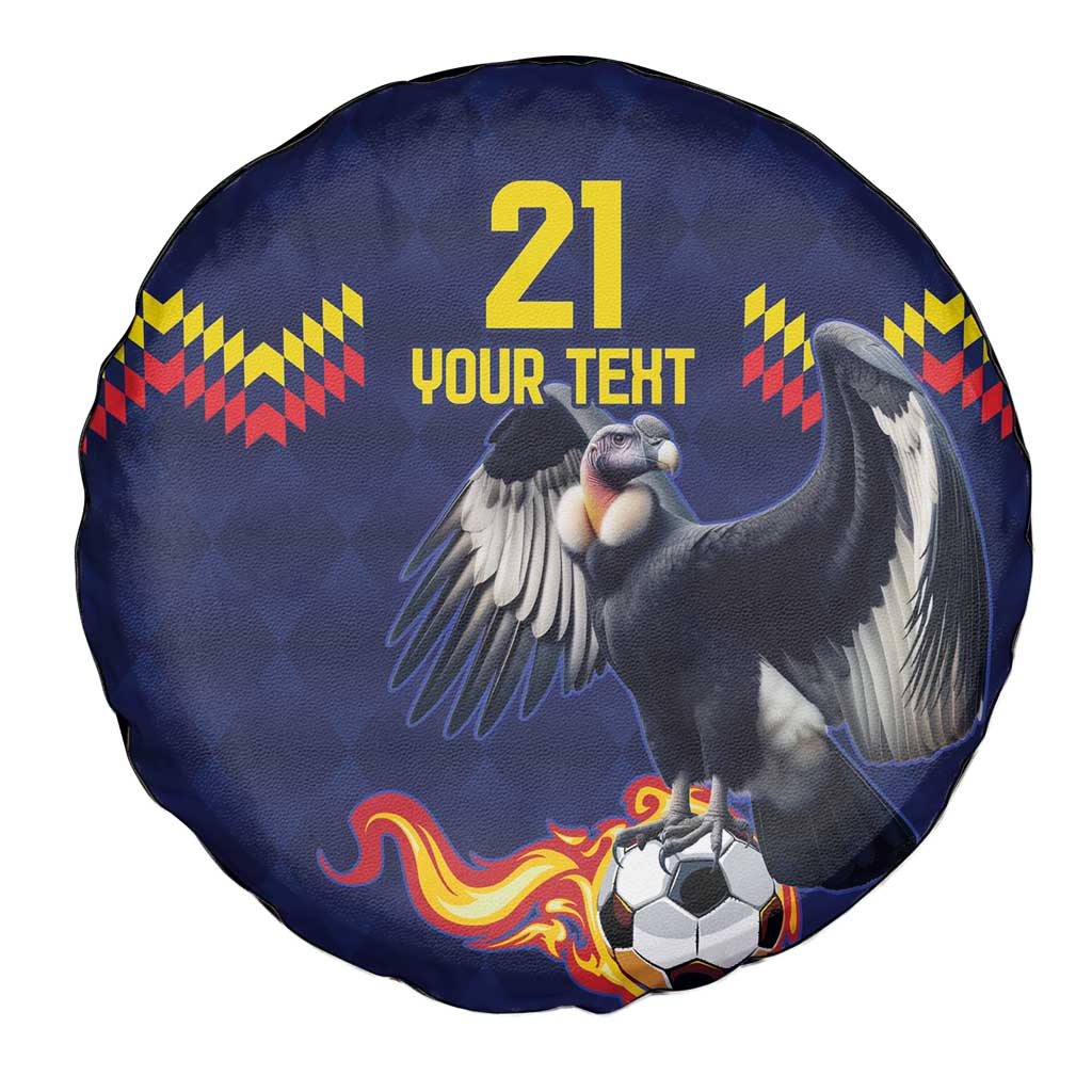 Ecuado Andean Condor Football Custom Spare Tire Cover Tricolors Motif
