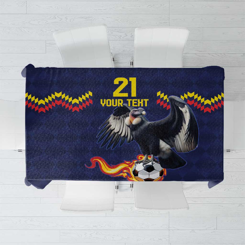 Ecuado Andean Condor Football Custom Tablecloth Tricolors Motif
