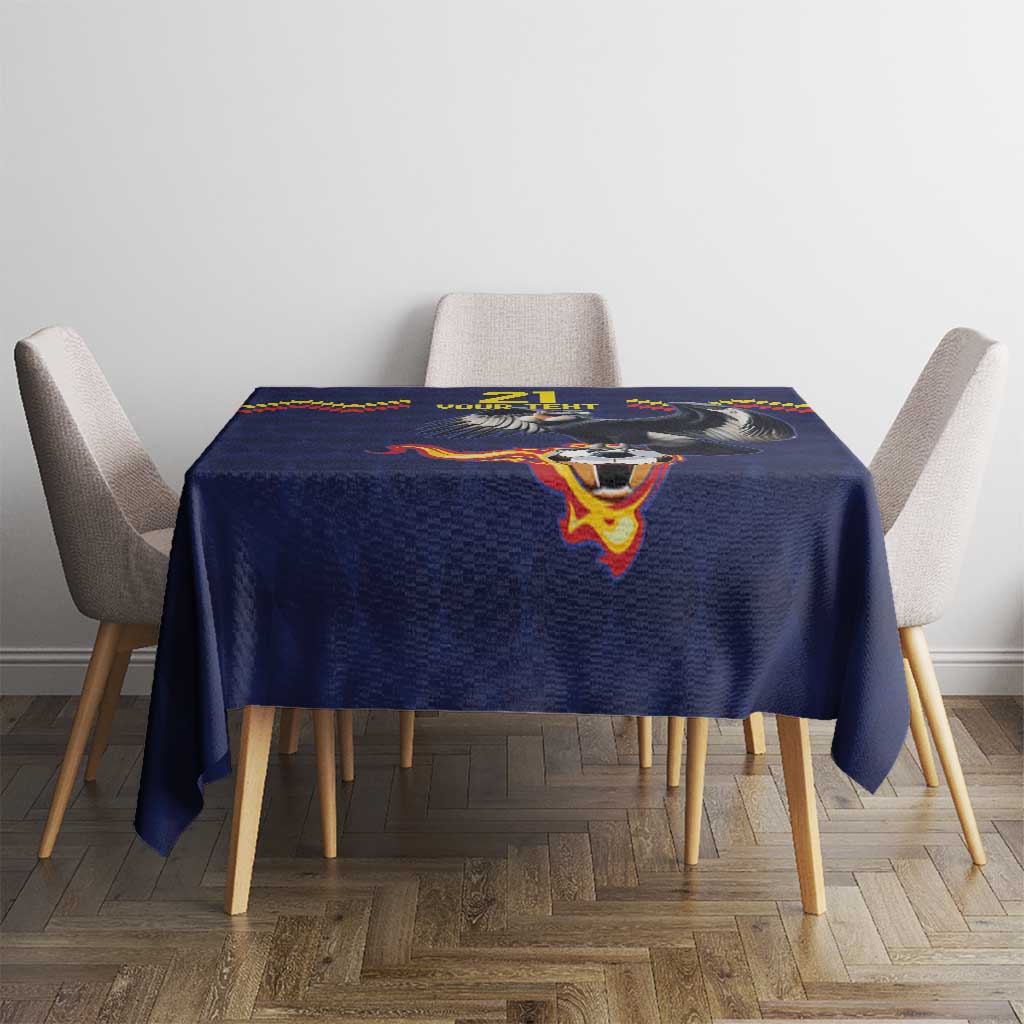 Ecuado Andean Condor Football Custom Tablecloth Tricolors Motif