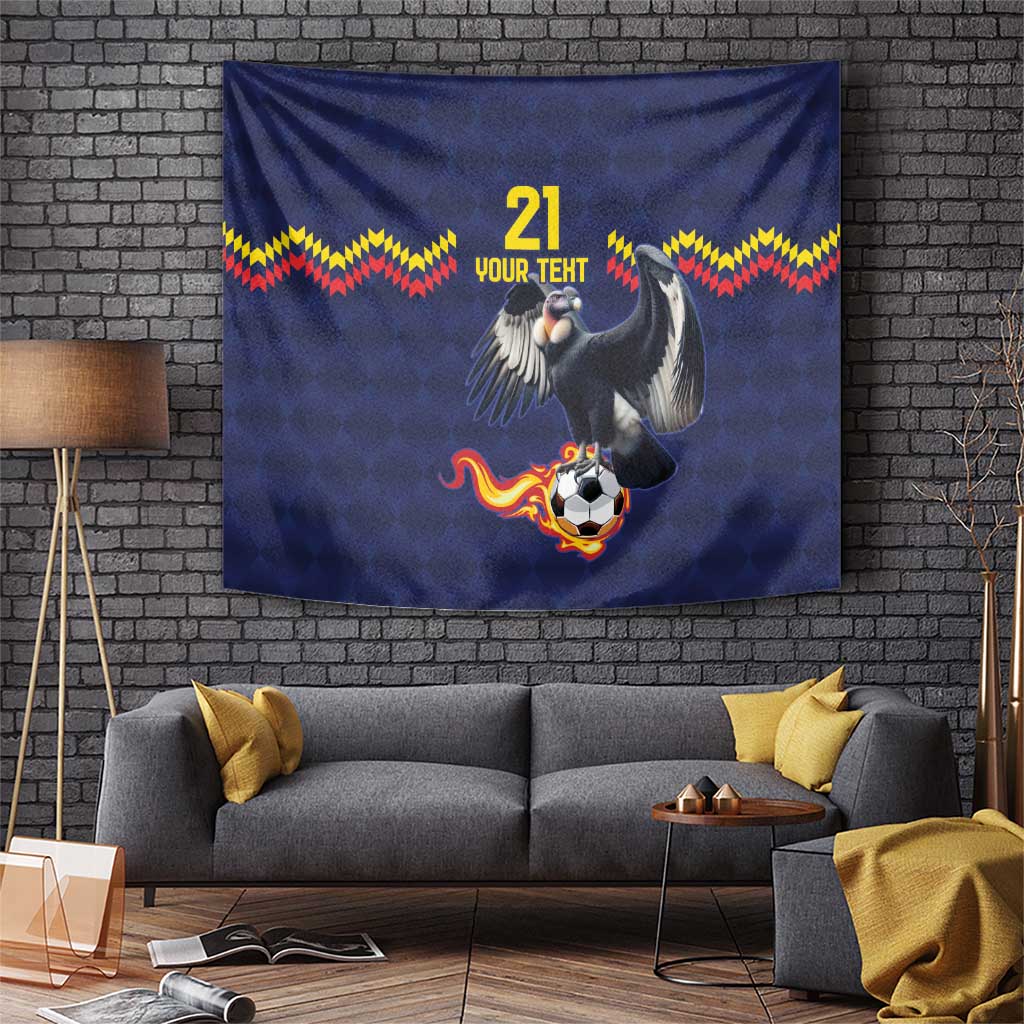 Ecuado Andean Condor Football Custom Tapestry Tricolors Motif