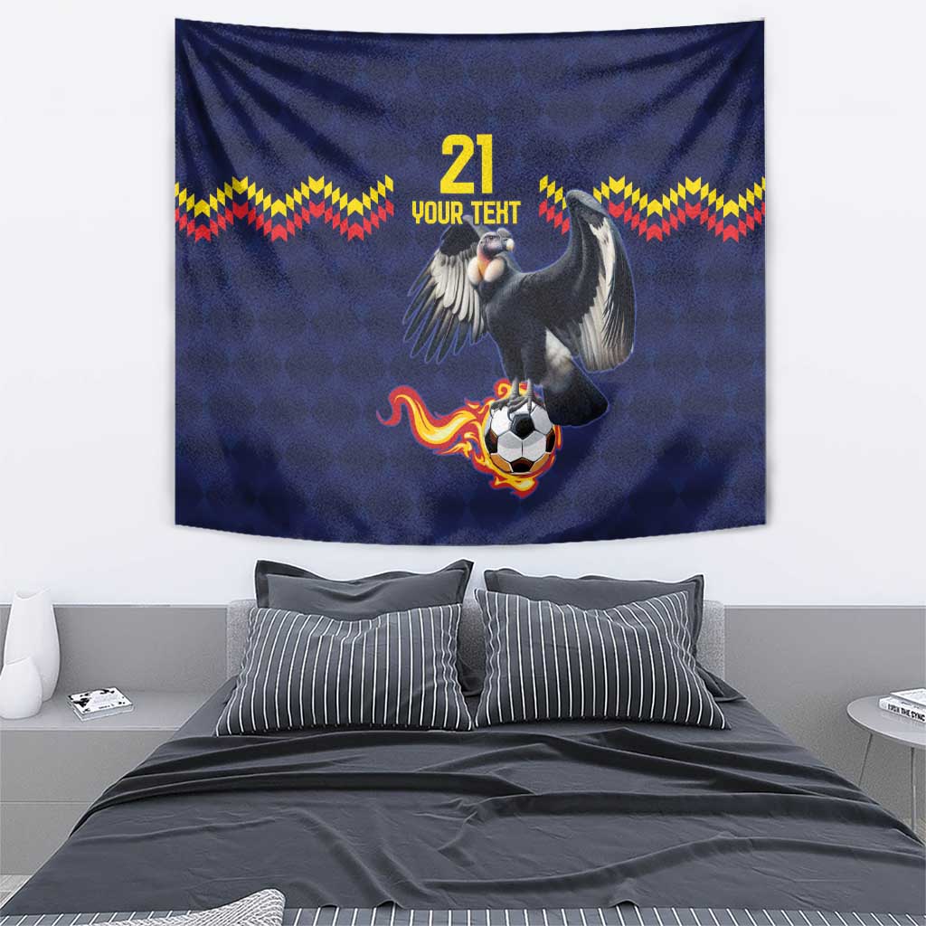 Ecuado Andean Condor Football Custom Tapestry Tricolors Motif
