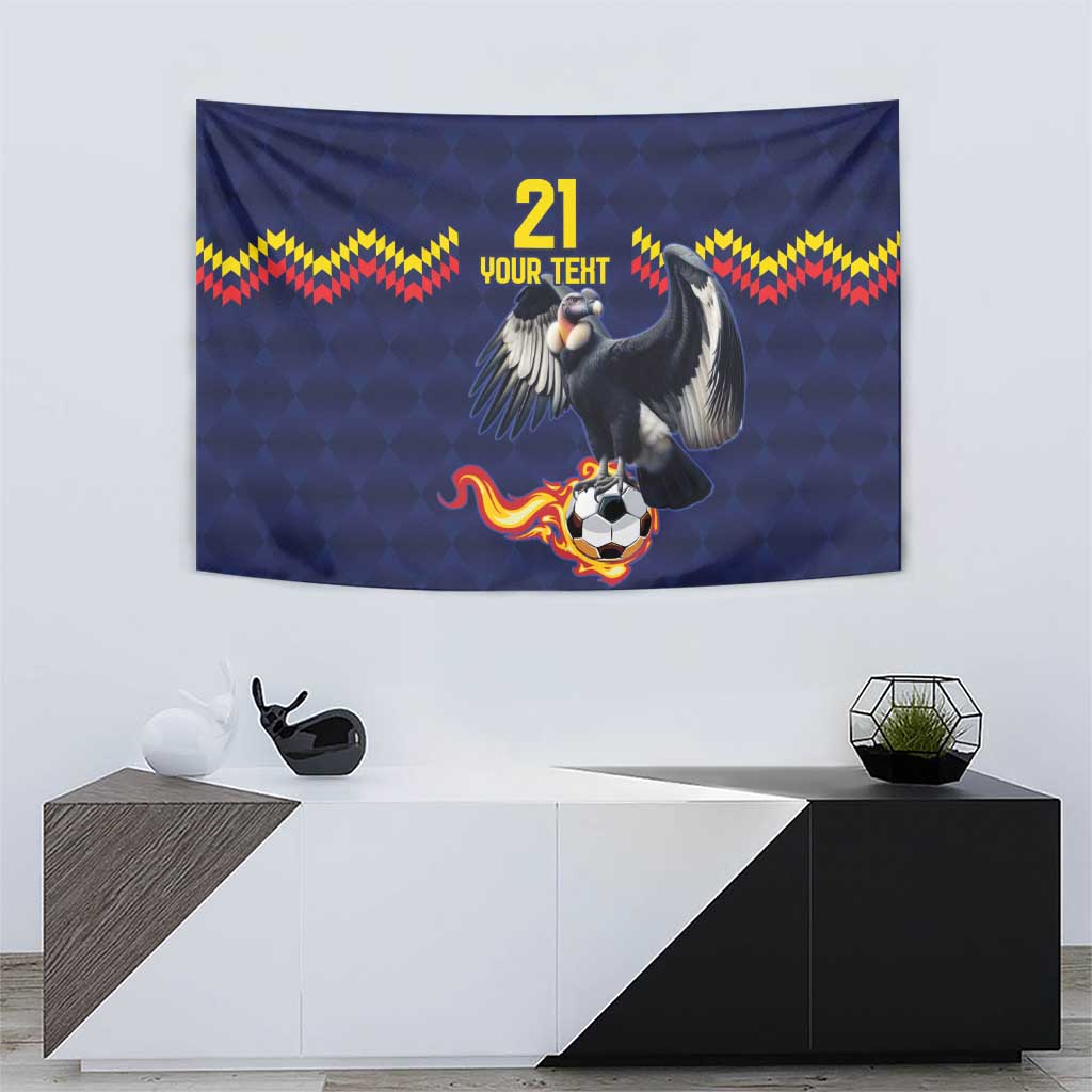 Ecuado Andean Condor Football Custom Tapestry Tricolors Motif