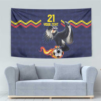 Ecuado Andean Condor Football Custom Tapestry Tricolors Motif