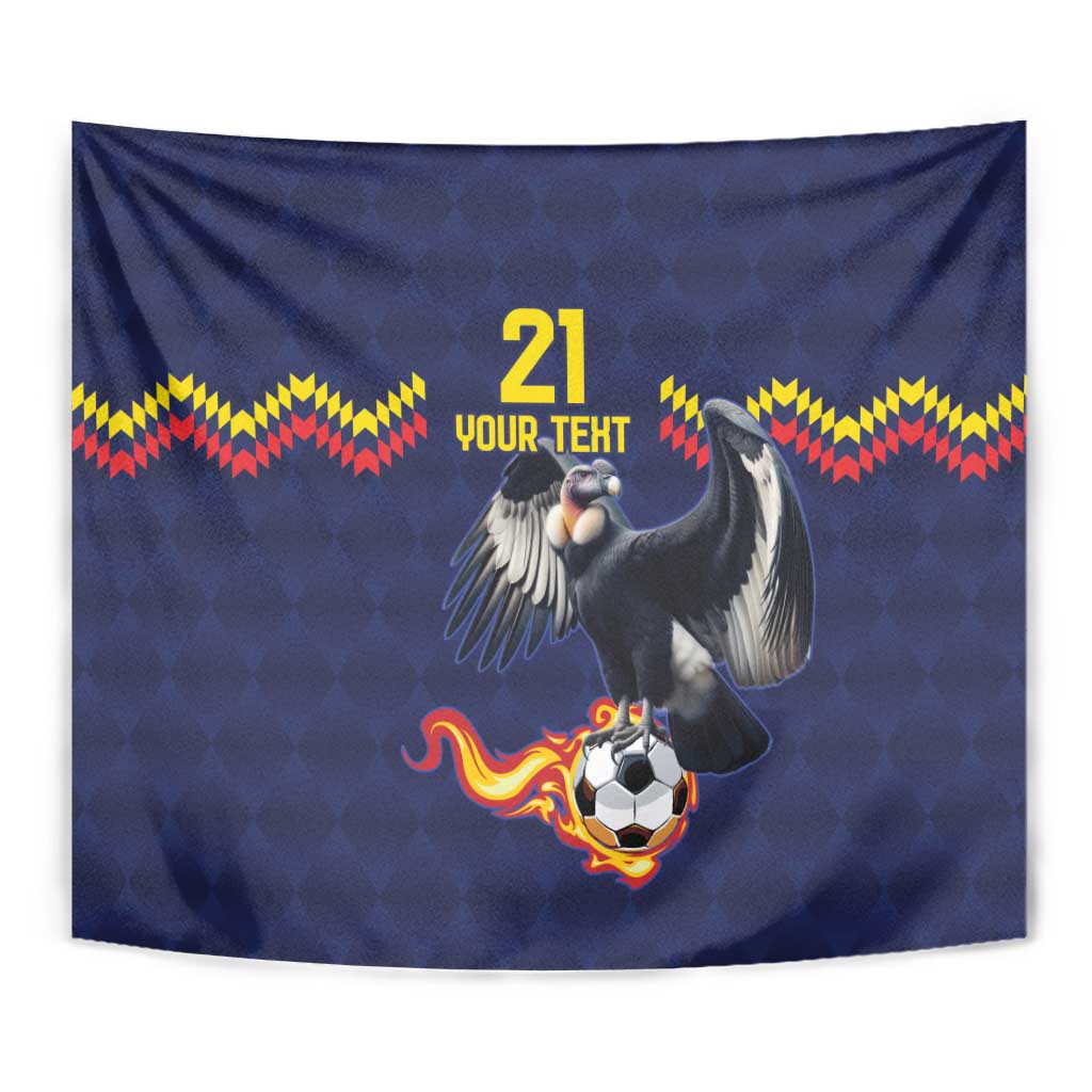 Ecuado Andean Condor Football Custom Tapestry Tricolors Motif