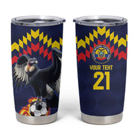 Ecuado Andean Condor Football Custom Tumbler Cup Tricolors Motif