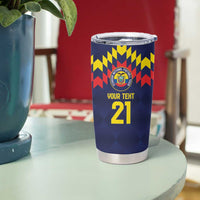 Ecuado Andean Condor Football Custom Tumbler Cup Tricolors Motif
