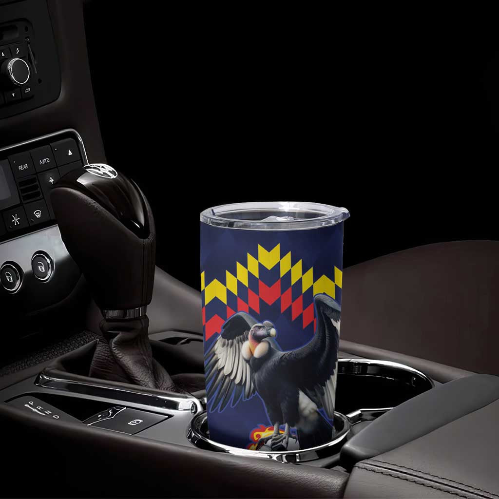 Ecuado Andean Condor Football Custom Tumbler Cup Tricolors Motif