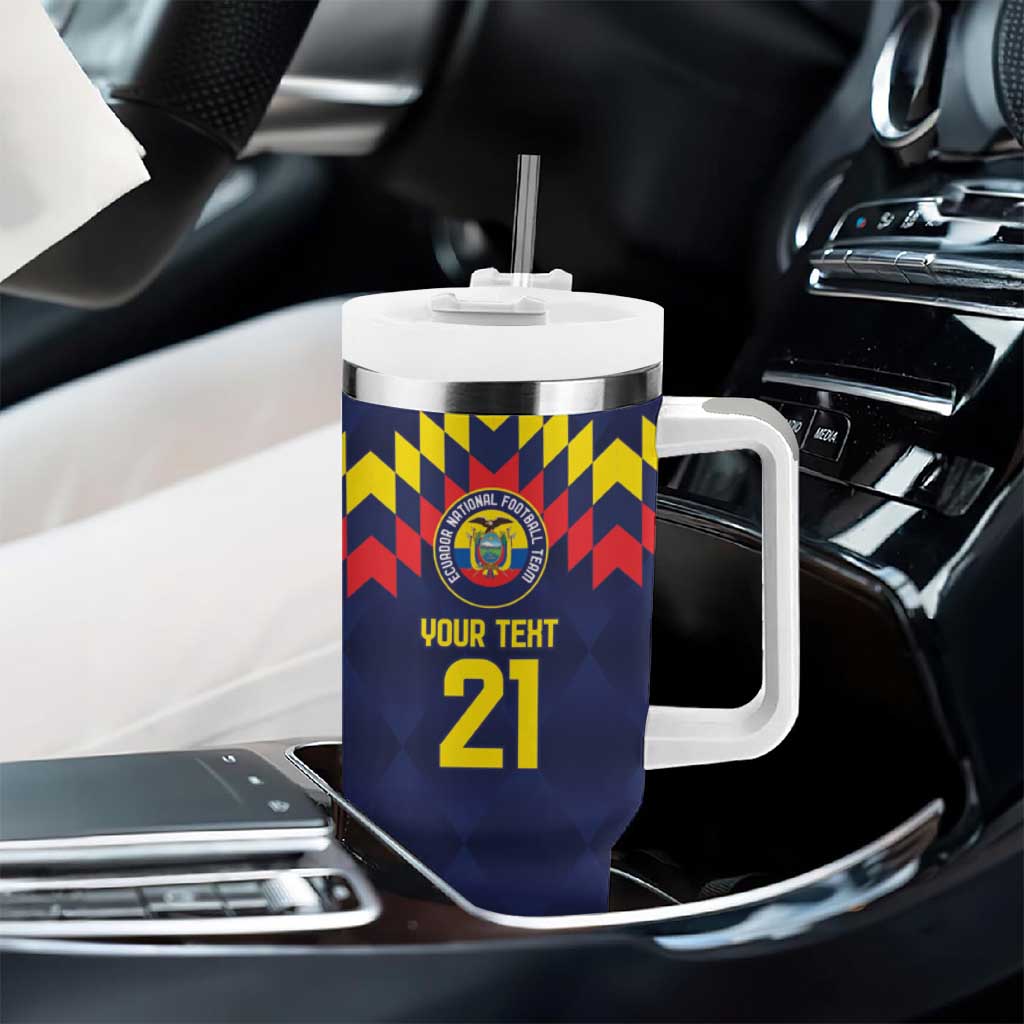 Ecuado Andean Condor Football Custom Tumbler With Handle Tricolors Motif