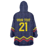 Ecuado Andean Condor Football Custom Wearable Blanket Hoodie Tricolors Motif