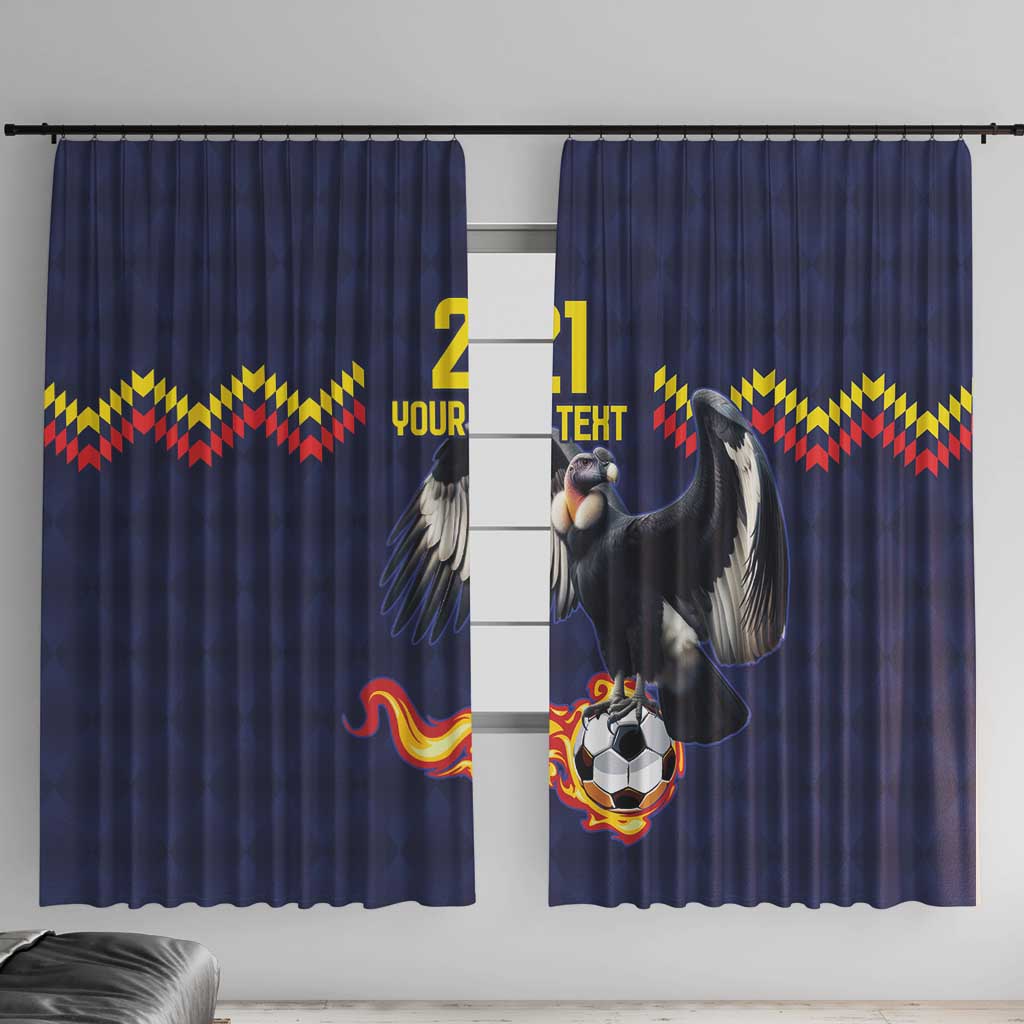 Ecuado Andean Condor Football Custom Window Curtain Tricolors Motif