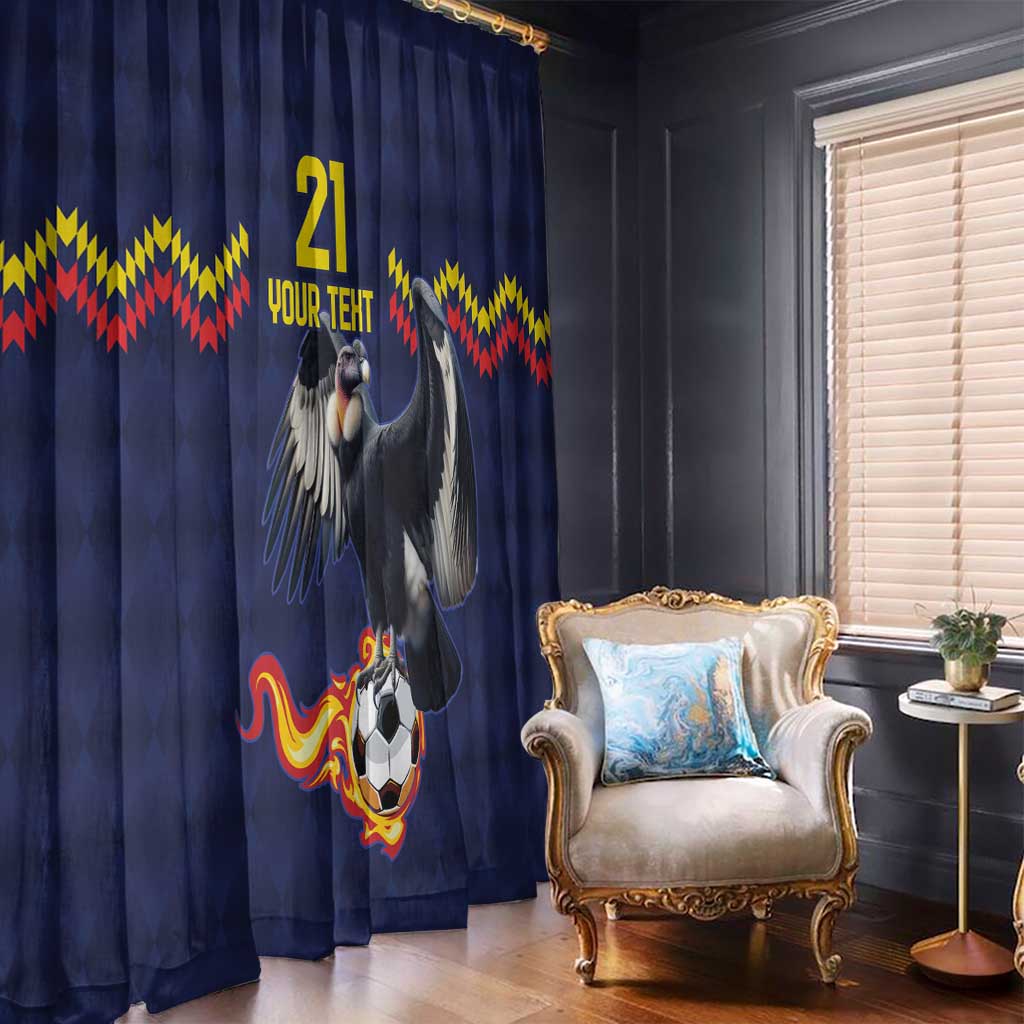 Ecuado Andean Condor Football Custom Window Curtain Tricolors Motif