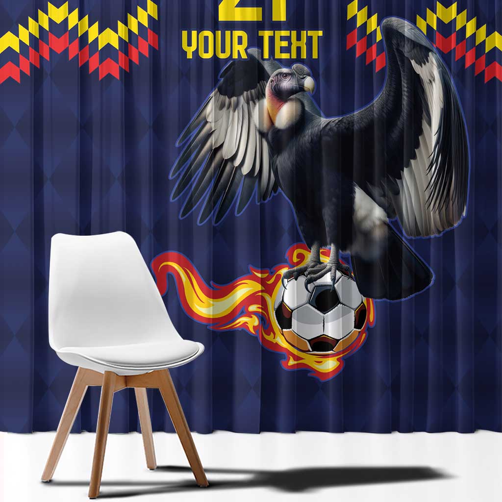 Ecuado Andean Condor Football Custom Window Curtain Tricolors Motif