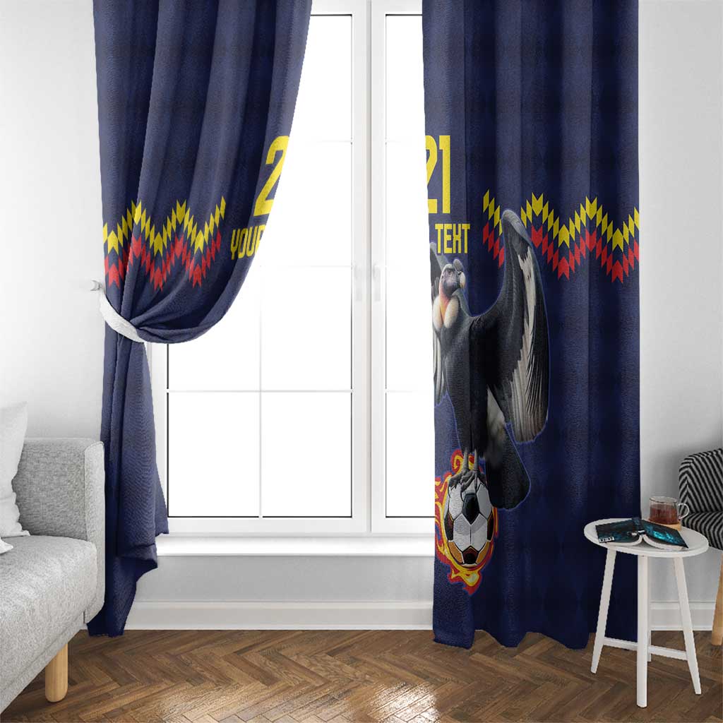 Ecuado Andean Condor Football Custom Window Curtain Tricolors Motif