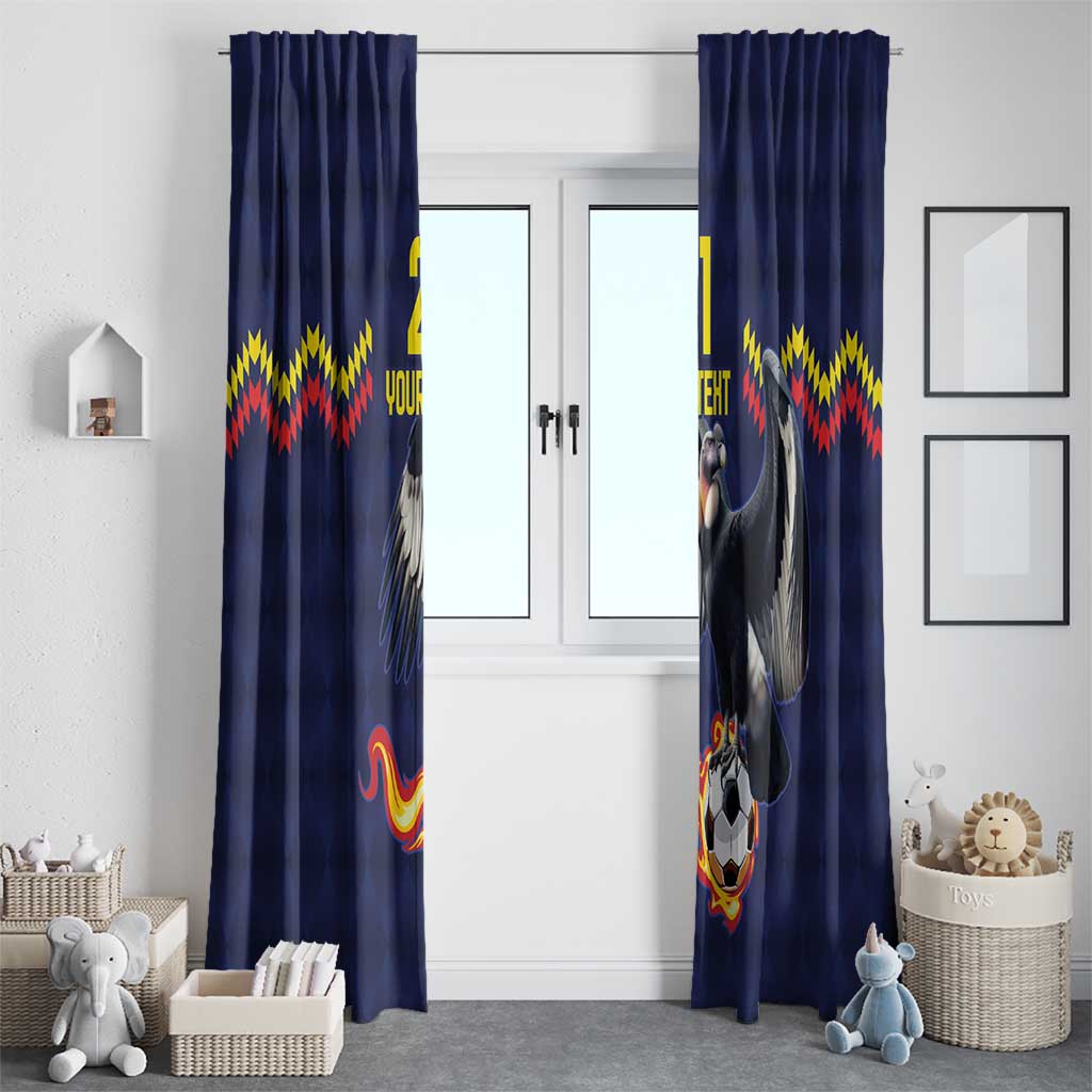 Ecuado Andean Condor Football Custom Window Curtain Tricolors Motif