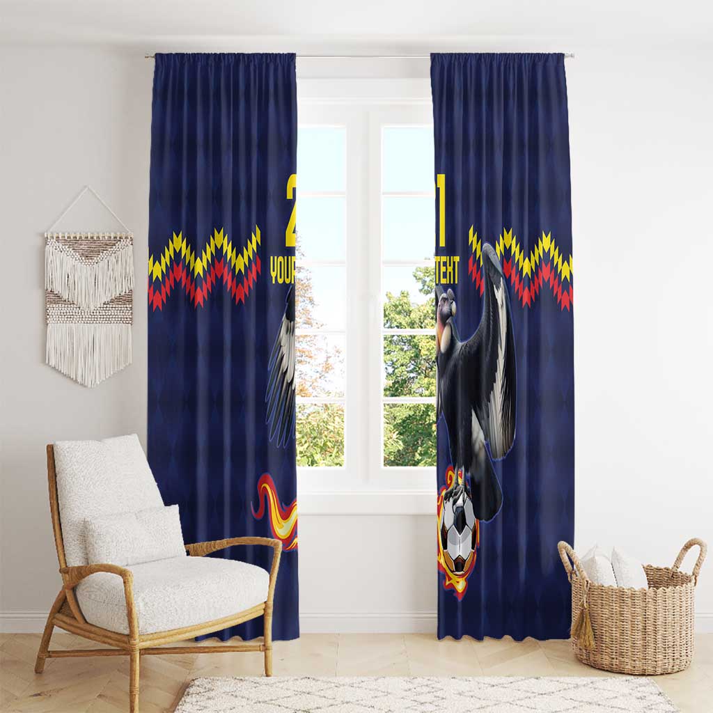 Ecuado Andean Condor Football Custom Window Curtain Tricolors Motif