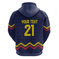Ecuado Andean Condor Football Custom Zip Hoodie Tricolors Motif