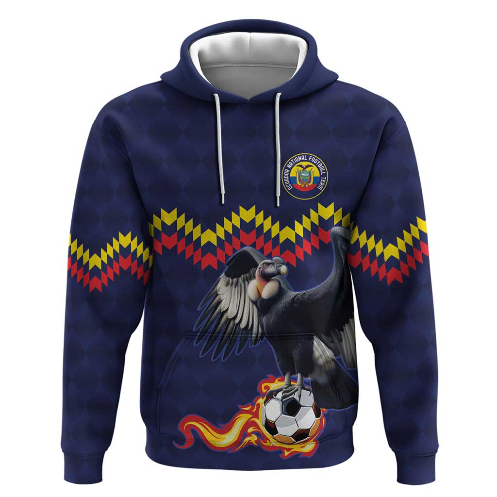 Ecuado Andean Condor Football Custom Zip Hoodie Tricolors Motif