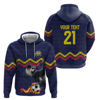 Ecuado Andean Condor Football Custom Zip Hoodie Tricolors Motif