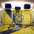 Ecuador La Tricolor Custom Back Car Seat Cover Gold and Navy Blue Motif