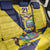 Ecuador La Tricolor Custom Back Car Seat Cover Gold and Navy Blue Motif