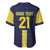 Ecuador La Tricolor Custom Baseball Jersey Gold and Navy Blue Motif
