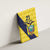 Ecuador La Tricolor Custom Canvas Wall Art Gold and Navy Blue Motif