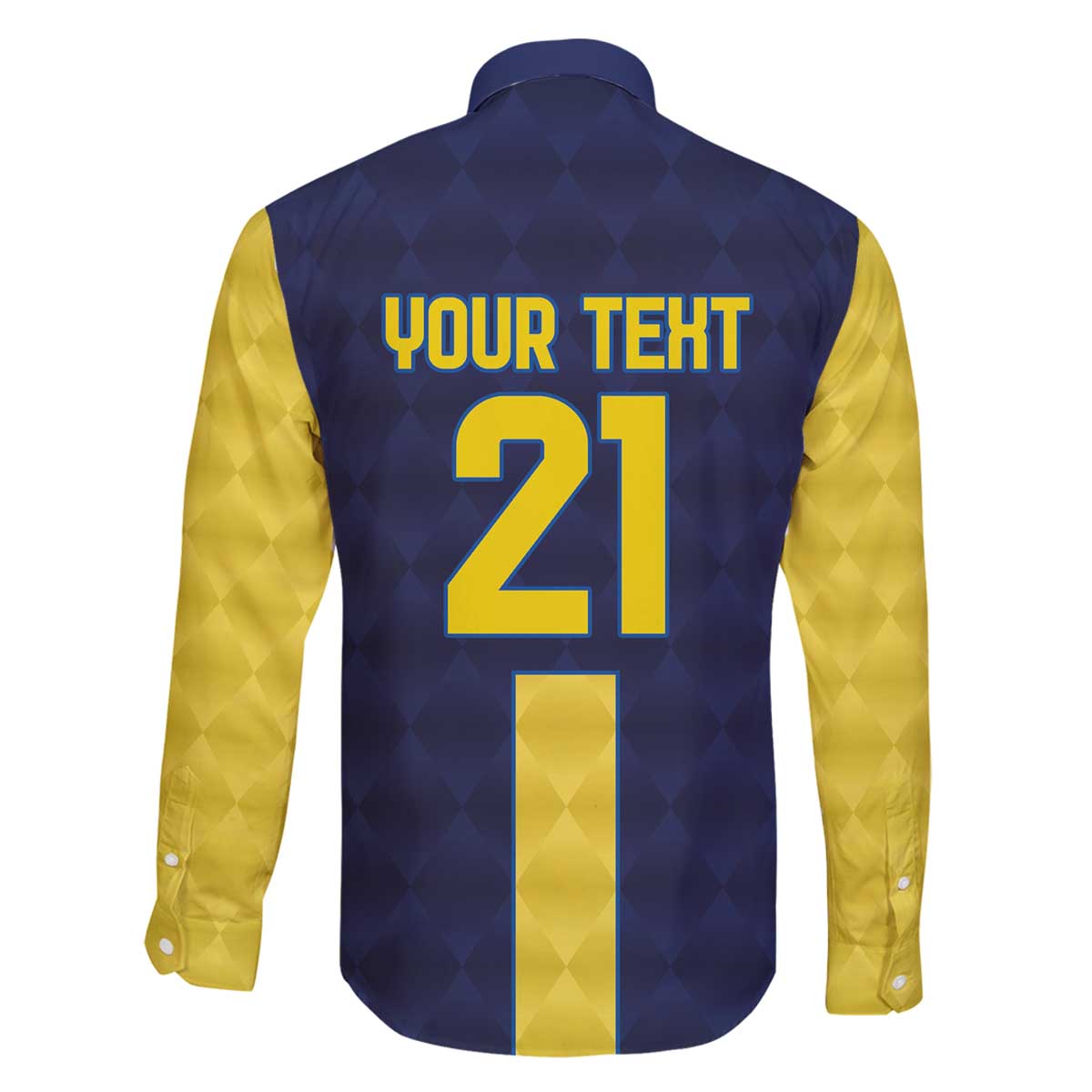 Ecuador La Tricolor Custom Family Matching Off The Shoulder Long Sleeve Dress and Hawaiian Shirt Gold and Navy Blue Motif