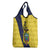Ecuador La Tricolor Custom Grocery Bag Gold and Navy Blue Motif