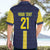 Ecuador La Tricolor Custom Hawaiian Shirt Gold and Navy Blue Motif