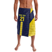 Ecuador La Tricolor Custom Lavalava Gold and Navy Blue Motif