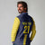 Ecuador La Tricolor Custom Long Sleeve Polo Shirt Gold and Navy Blue Motif