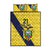 Ecuador La Tricolor Custom Quilt Bed Set Gold and Navy Blue Motif