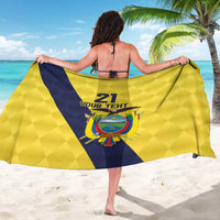 Ecuador La Tricolor Custom Sarong Gold and Navy Blue Motif