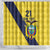 Ecuador La Tricolor Custom Shower Curtain Gold and Navy Blue Motif