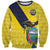 Ecuador La Tricolor Custom Sweatshirt Gold and Navy Blue Motif