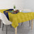 Ecuador La Tricolor Custom Tablecloth Gold and Navy Blue Motif