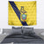 Ecuador La Tricolor Custom Tapestry Gold and Navy Blue Motif
