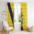 Ecuador La Tricolor Custom Window Curtain Gold and Navy Blue Motif