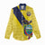 Ecuador La Tricolor Custom Women Casual Shirt Gold and Navy Blue Motif