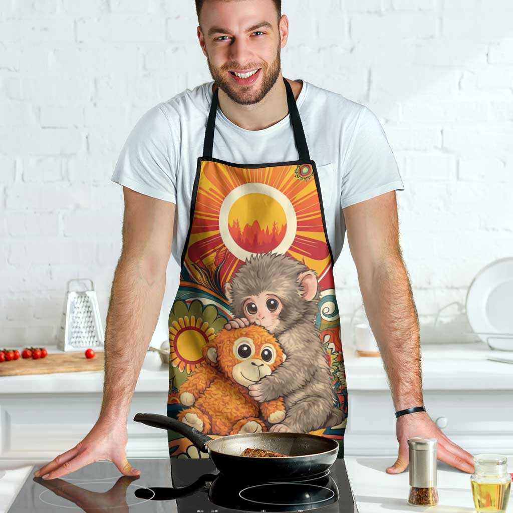 Baby Monkey Punch Apron Retro 70S Hippie Style Groovy Spring