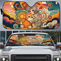 Baby Monkey Punch Auto Sun Shade Retro 70S Hippie Style Groovy Spring