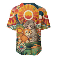 Baby Monkey Punch Baseball Jersey Retro 70S Hippie Style Groovy Spring