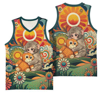 Baby Monkey Punch Basketball Jersey Retro 70S Hippie Style Groovy Spring