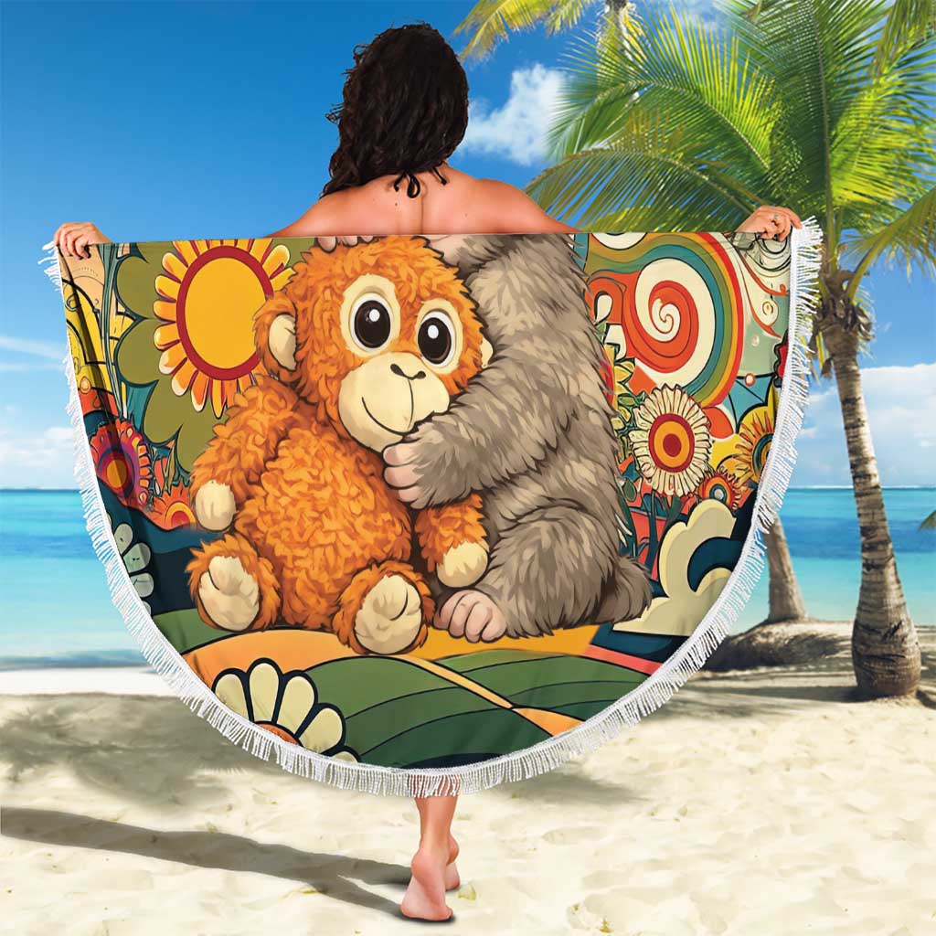 Baby Monkey Punch Beach Blanket Retro 70S Hippie Style Groovy Spring