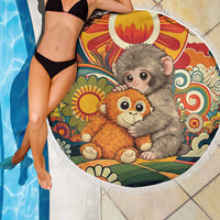 Baby Monkey Punch Beach Blanket Retro 70S Hippie Style Groovy Spring