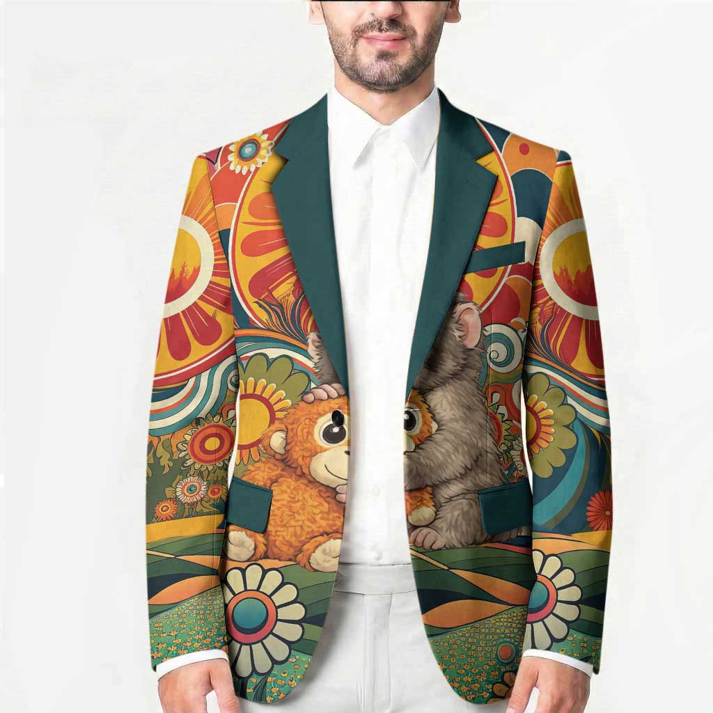 Baby Monkey Punch Blazer Retro 70S Hippie Style Groovy Spring
